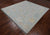SUPER SALE Silver 8' Square Hand Knotted Turkish Angora Oushak Wool Rug - Q22338