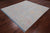 SUPER SALE Blue 8' Square Handmade Turkish Angora Oushak Wool Rug - Q22339