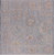 SUPER SALE Silver 8' Square Turkish Angora Oushak Hand-Knotted Rug - Q22340