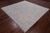 SUPER SALE Silver 8' Square Turkish Angora Oushak Hand-Knotted Rug - Q22340