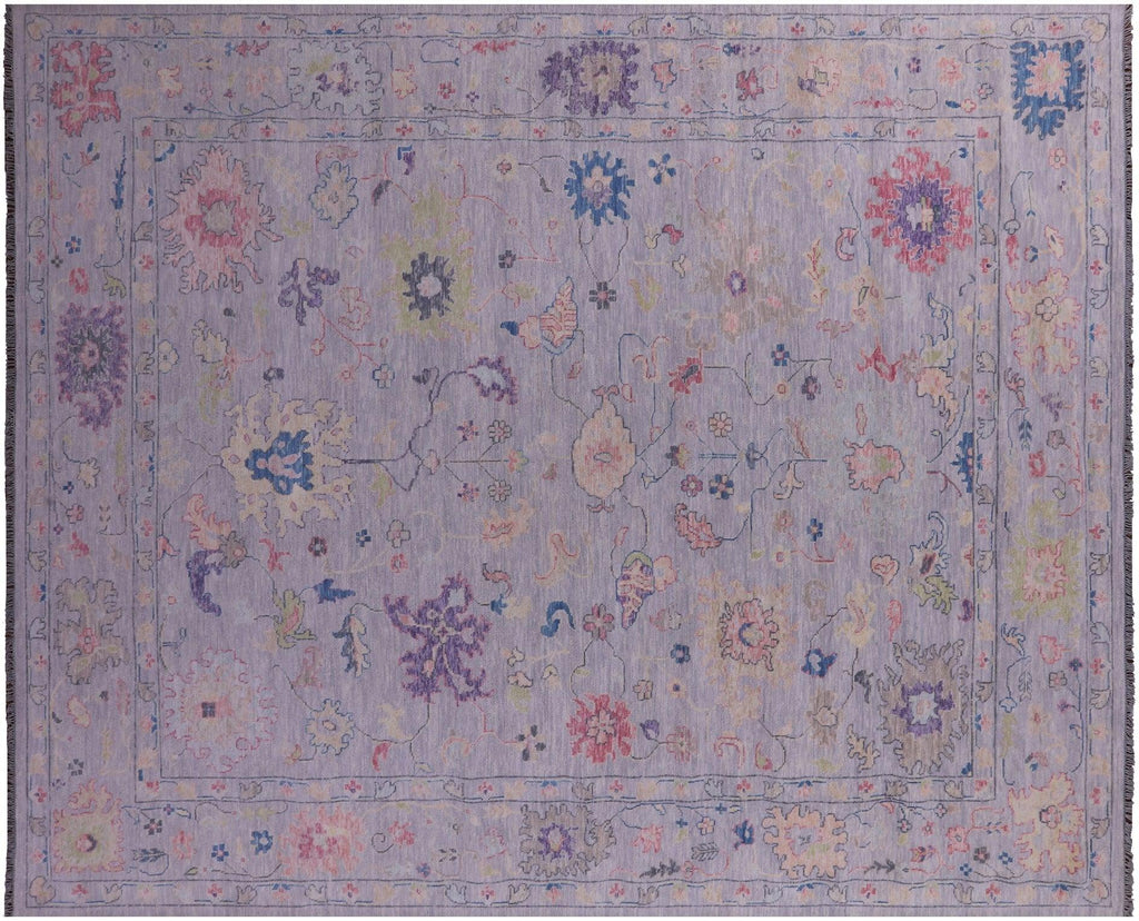 Grey Turkish Angora Oushak Hand Knotted Rug - Manhattan Rugs