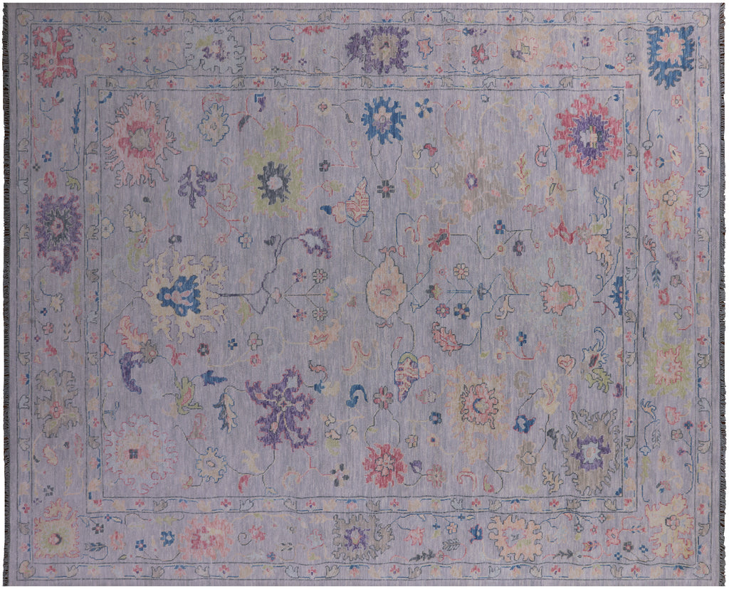 Silver Turkish Angora Oushak Hand Knotted Rug 12' 0" X 15' 0" - Q22344