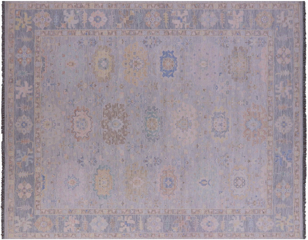 Grey Turkish Angora Oushak Hand Knotted Rug - Manhattan Rugs