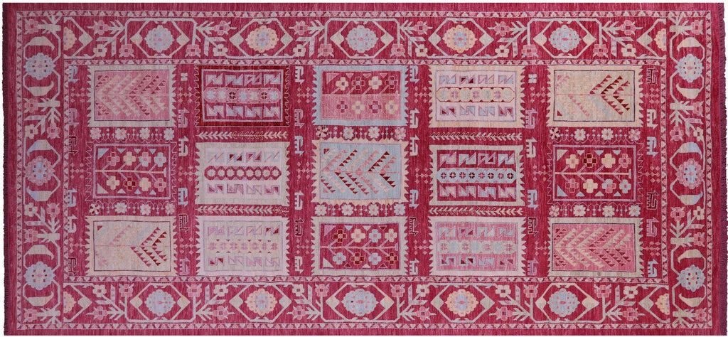 Pink Persian Gabbeh Tribal Handmade Wool Rug - Manhattan Rugs