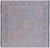 Silver 8' Square Turkish Angora Oushak Hand Knotted Rug - Q22351