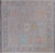 SUPER SALE Silver 8' Square Turkish Angora Oushak Hand Knotted Rug - Q22351