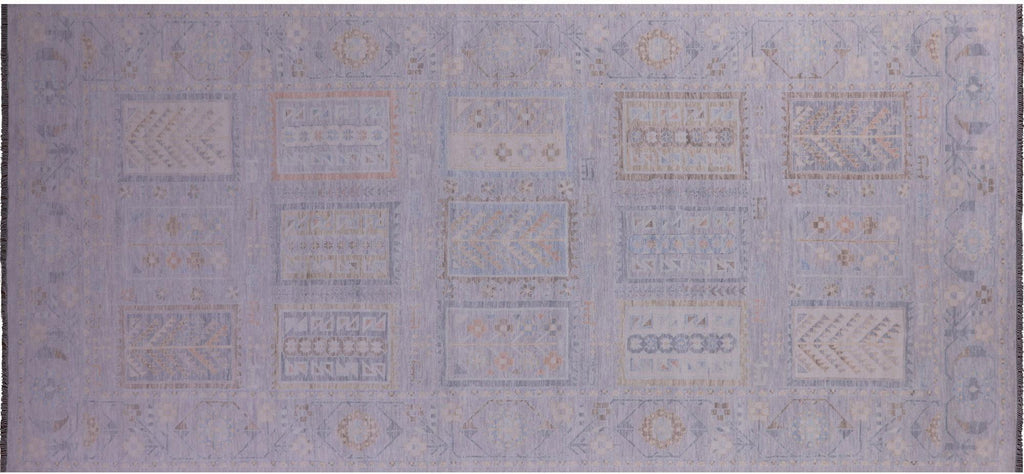 Grey Persian Gabbeh Tribal Handmade Wool Rug - Manhattan Rugs