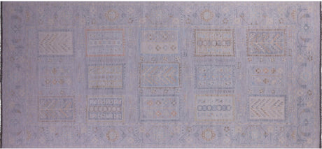 Grey Persian Gabbeh Tribal Handmade Wool Rug - Manhattan Rugs