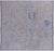 Silver 9' Square Handmade Turkish Angora Oushak Wool Rug - Q22353