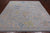 SUPER SALE Silver 9' Square Handmade Turkish Angora Oushak Wool Rug - Q22353