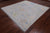 SUPER SALE Silver 9' Square Handmade Turkish Angora Oushak Wool Rug - Q22353