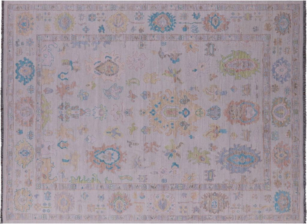 Ivory Handmade Turkish Angora Oushak Wool Rug - Manhattan Rugs