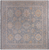 Silver 12' Square Persian Heriz Serapi Hand Knotted Wool Rug - Q22362