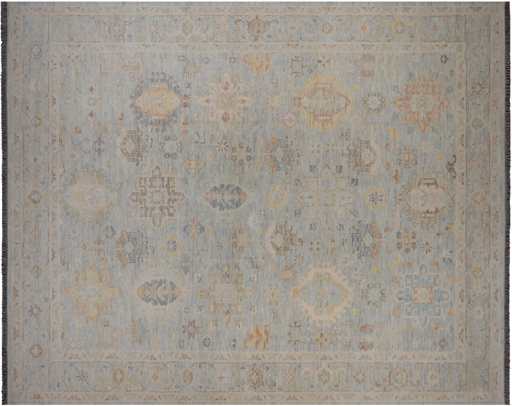 Silver Persian Heriz Serapi Handmade Rug 12' 0" X 14' 11" - Q22364