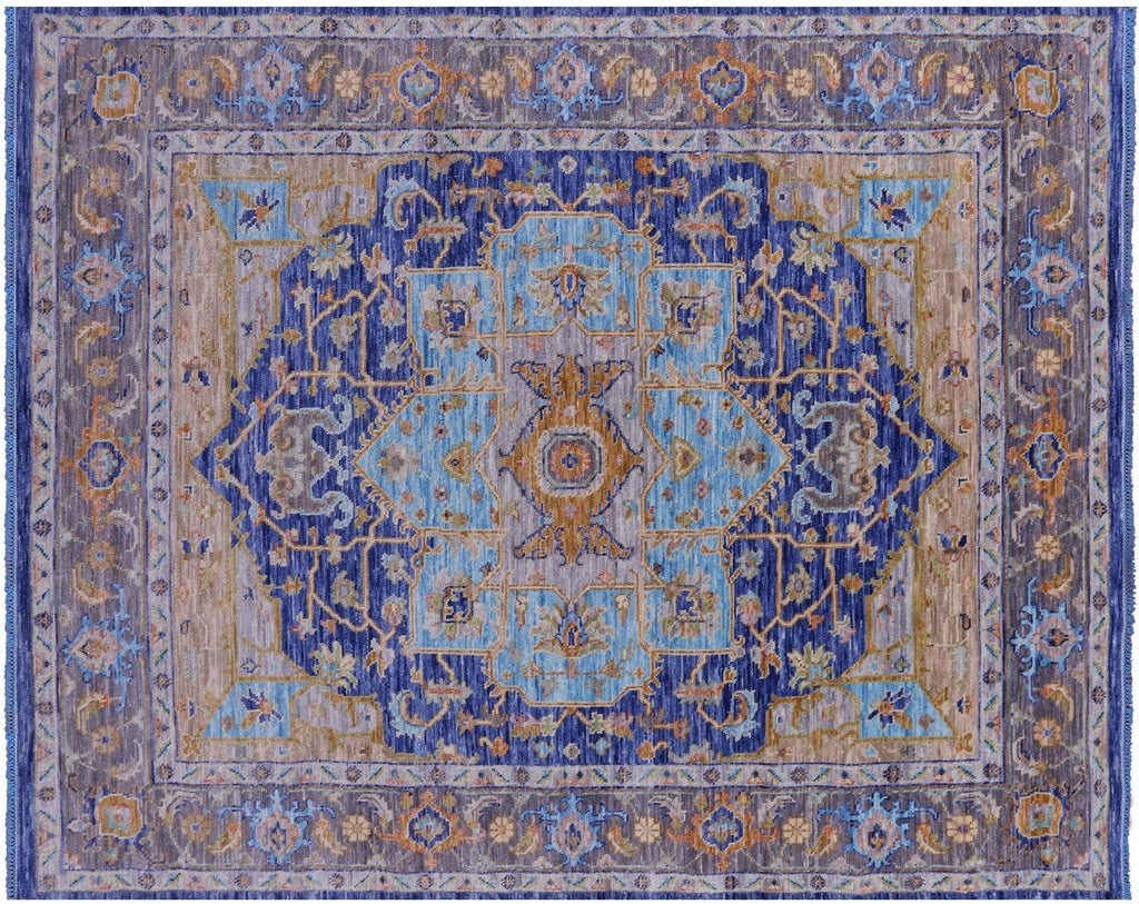 Blue Persian Heriz Serapi Handmade Rug - Manhattan Rugs