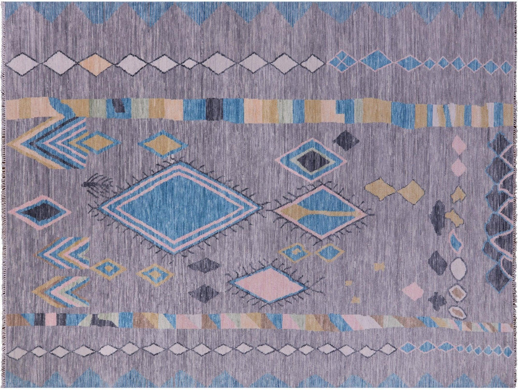 Grey Handmade Moroccan Wool Rug - Manhattan Rugs