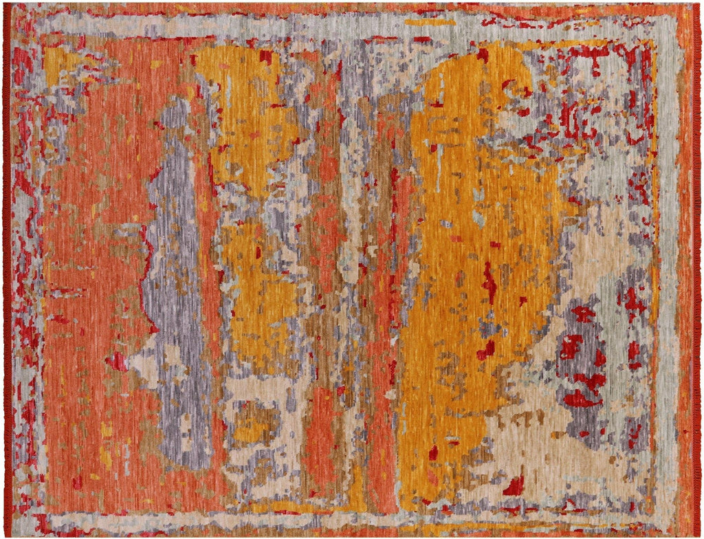 Hand Knotted Modern Abstract Wool Rug - Manhattan Rugs