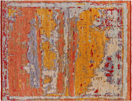 Hand Knotted Modern Abstract Wool Rug - Manhattan Rugs