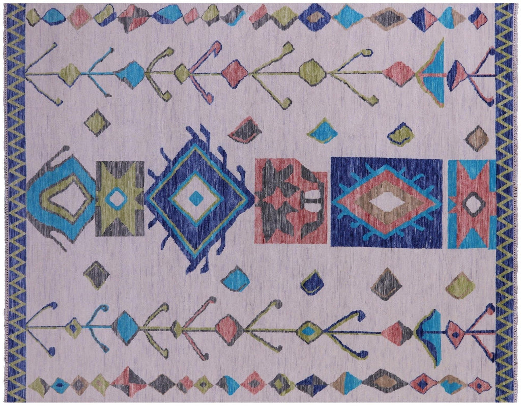 Ivory Moroccan Hand Knotted Wool Rug - Manhattan Rugs