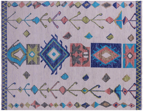 Ivory Moroccan Hand Knotted Wool Rug - Manhattan Rugs