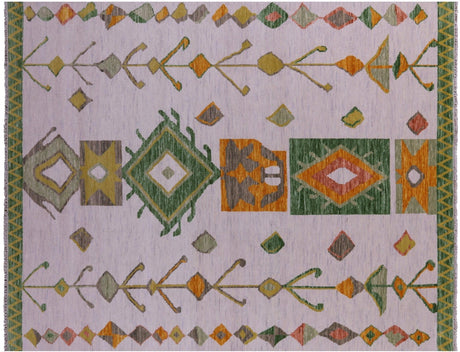 Ivory Hand Knotted Moroccan Wool Rug - Manhattan Rugs