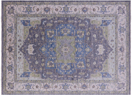 Grey Persian Heriz Serapi Handmade Wool Rug - Manhattan Rugs