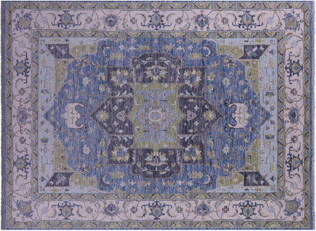 Blue Persian Heriz Serapi Hand Knotted Rug - Manhattan Rugs