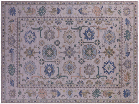 Ivory Handmade Turkish Angora Oushak Wool Rug - Manhattan Rugs