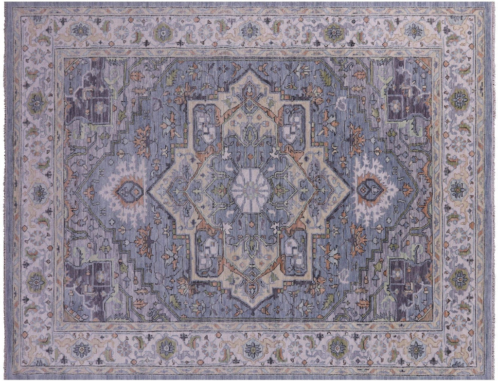 Grey Persian Heriz Serapi Hand-Knotted Wool Rug - Manhattan Rugs