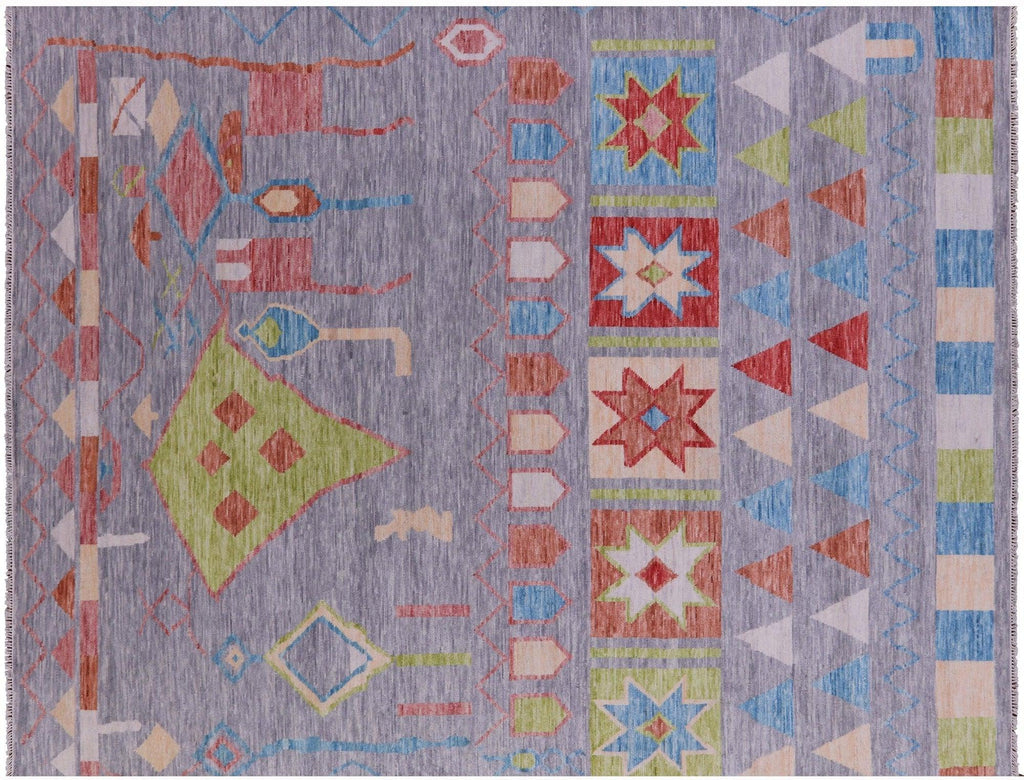 Grey Moroccan Hand Knotted Wool Rug - Manhattan Rugs