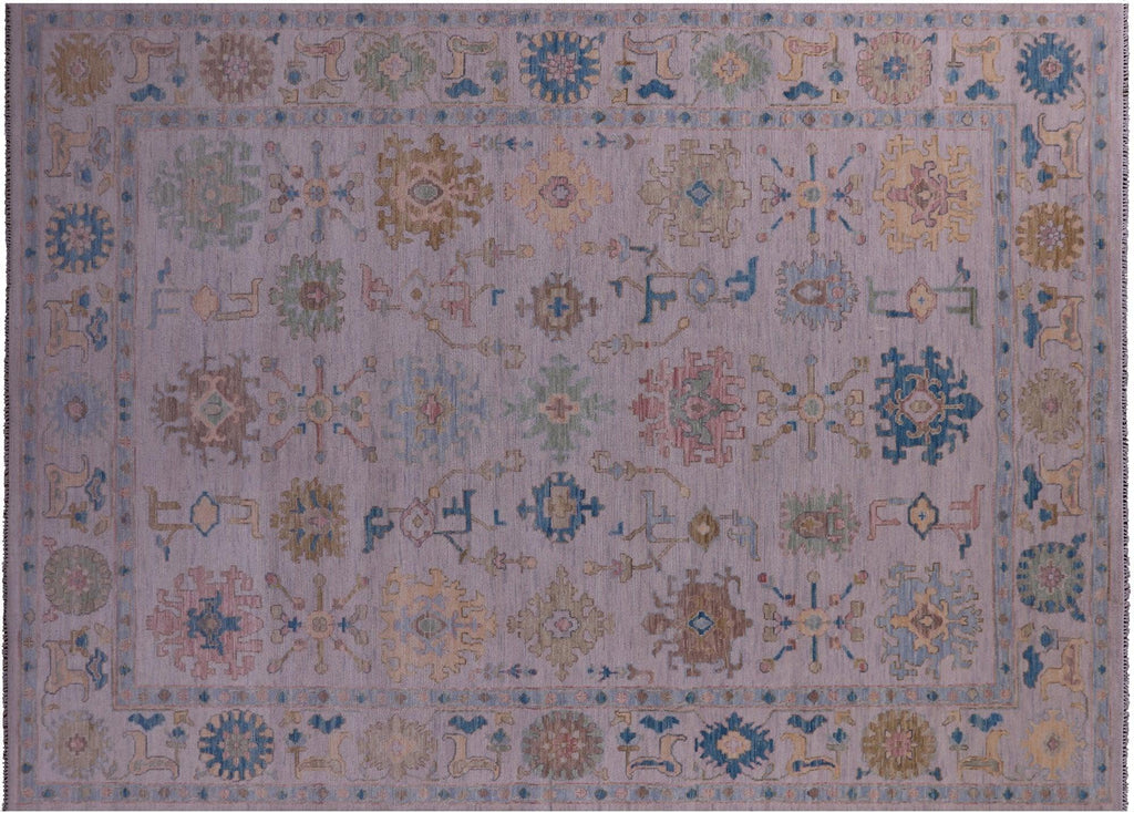 Ivory Turkish Angora Oushak Handmade Wool Rug - Manhattan Rugs