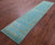 Blue Runner Persian Tabriz Hand Knotted Wool & Silk Rug - Manhattan Rugs