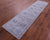 Grey Persian Tabriz Wool & Silk Hand Knotted Runner Rug - Manhattan Rugs