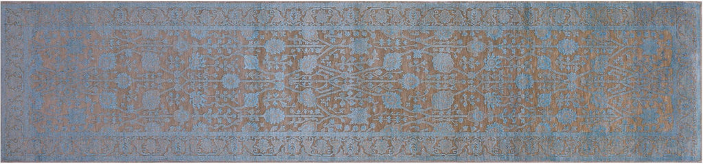 Runner Persian Tabriz Handmade Wool & Silk Rug - Manhattan Rugs
