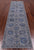 Grey 2' 8" X 10' 2" Runner Persian Tabriz Hand Knotted Wool & Silk Rug - Q22456