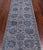 Grey 2' 8" X 10' 2" Runner Persian Tabriz Hand Knotted Wool & Silk Rug - Q22456