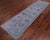 Grey 2' 8" X 10' 2" Runner Persian Tabriz Hand Knotted Wool & Silk Rug - Q22456