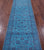 Blue Runner Persian Tabriz Handmade Wool & Silk Rug - Manhattan Rugs