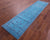 Blue Runner Persian Tabriz Handmade Wool & Silk Rug - Manhattan Rugs