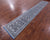 Grey Runner Wool & Silk Persian Tabriz Handmade Rug - Manhattan Rugs