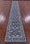 Grey Runner Wool & Silk Persian Tabriz Handmade Rug - Manhattan Rugs