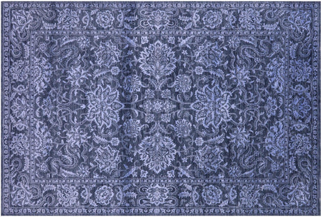 Grey Persian Tabriz Wool & Silk Hand-Knotted Rug - Manhattan Rugs