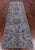 Grey 2' 8" X 9' 11" Wool & Silk Handmade Persian Tabriz Runner Rug - Q22478