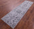 Grey Wool & Silk Handmade Persian Tabriz Runner Rug - Manhattan Rugs