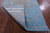 Blue Wool & Silk Modern Handmade Runner Rug - Manhattan Rugs