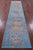 Blue Runner Wool & Silk Modern Handmade Rug - Manhattan Rugs