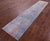Grey Runner Modern Wool & Silk Handmade Rug - Manhattan Rugs