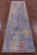Grey Modern Wool & Silk Handmade Runner Rug - Manhattan Rugs
