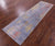 Grey Modern Wool & Silk Handmade Runner Rug - Manhattan Rugs