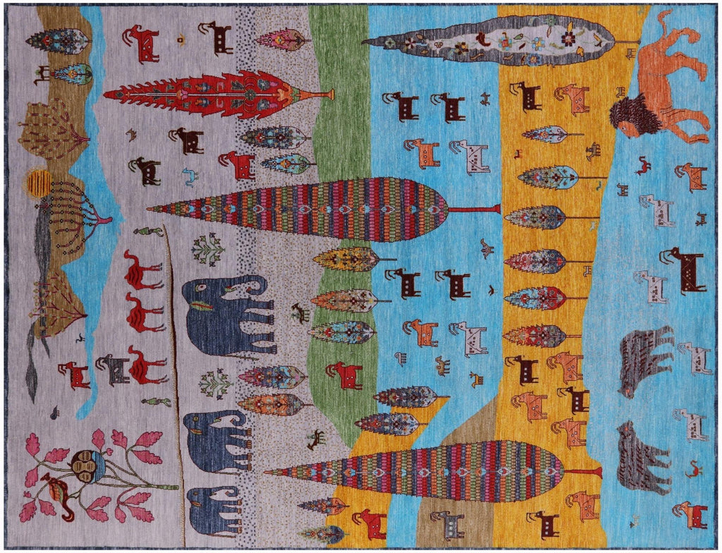 Persian Gabbeh Tribal Handmade Wool Rug - Manhattan Rugs